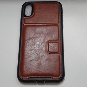 case for iphone xs max 6.5" color black-brown new